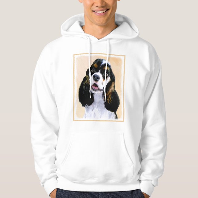 Sudadera Pintura de Cocker Spaniel (Parti) - Original Perro (Anverso)