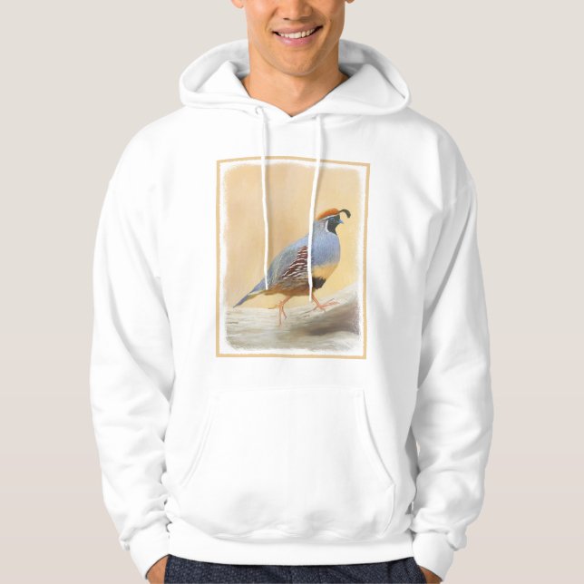 Sudadera Pintura de codorniz de gambrel original arte de av (Anverso)