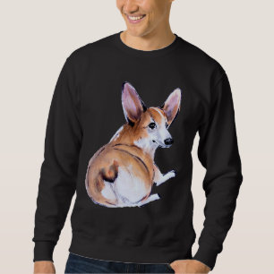 Sudadera Pintura De Corgi Butt Sumie Y Acuarela 754