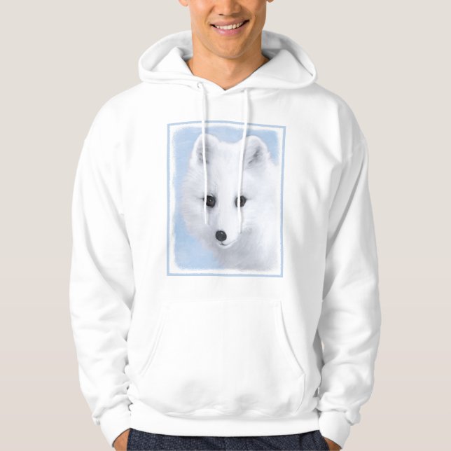 Sudadera Pintura de Fox Ártica - Arte de Vida Silvestre Ori (Anverso)