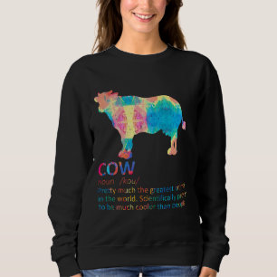 Sudadera Pintura de ganadero lechero de definición de vaca