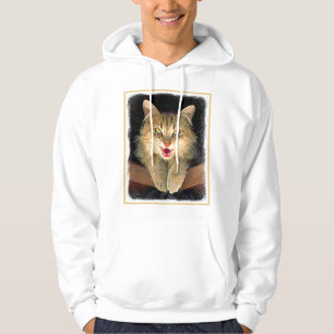 Sudadera Pintura de gato loco - Arte de gato original lindo