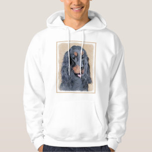 Sudadera Pintura de Gordon Setter - Arte de Perro Original.