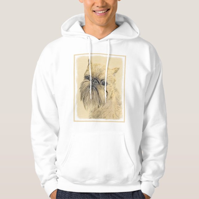 Sudadera Pintura de griffon de Bruselas - Arte de perro ori (Anverso)