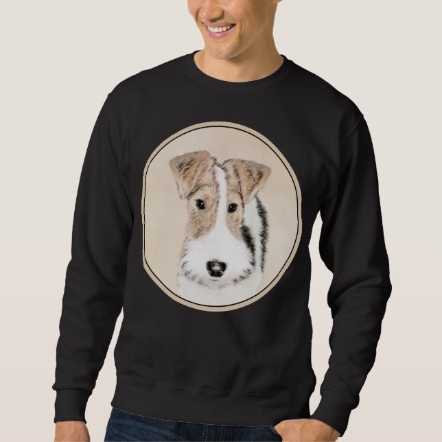 Sudadera Pintura de hilo Fox Terrier - Arte de Perro Origin (Anverso)