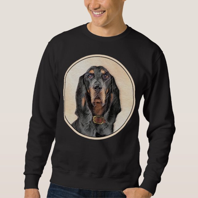 Sudadera Pintura de hongos negros y morenos - Arte de perro (Anverso)