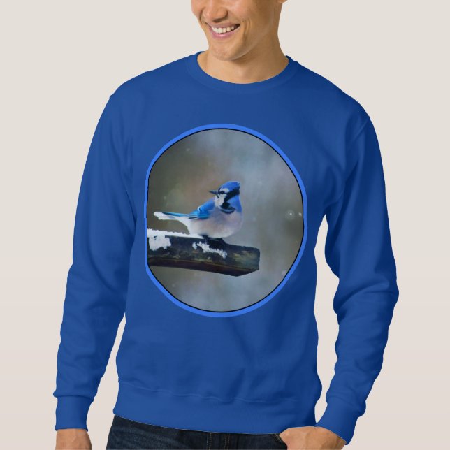 Sudadera Pintura de Jay azul - Arte de pájaro original (Anverso)