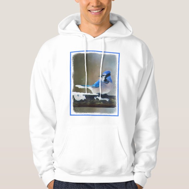 Sudadera Pintura de Jay azul - Arte de pájaro original (Anverso)