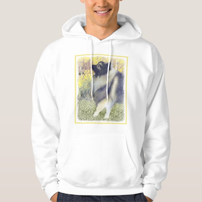 Sudadera Pintura de Keeshond Aspen - Arte Perro Original Cu (Anverso)