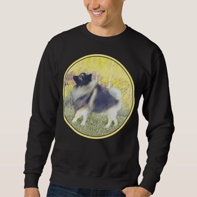 Sudadera Pintura de Keeshond Aspen - Arte Perro Original Cu (Anverso)