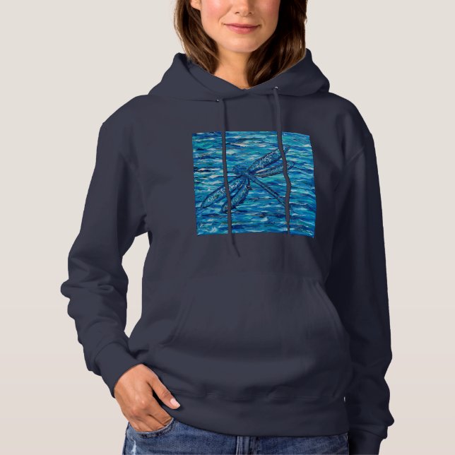 Sudadera Pintura de la libélula azul (Anverso)