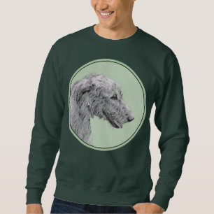 Sudadera Pintura de lobo irlandesa - Arte de perro original