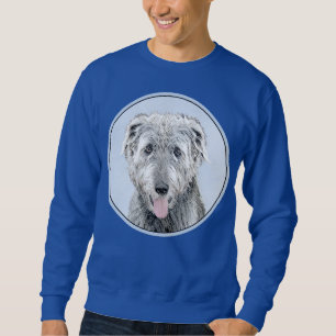 Sudadera Pintura de lobo irlandesa - Arte de perro original