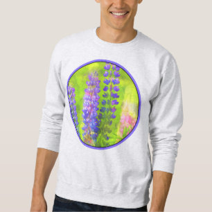 Sudadera Pintura de Lupine - Arte original de las flores