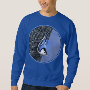 Sudadera Pintura de nueces de paja blanca original arte de 