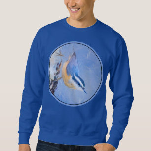 Sudadera Pintura de nueces de paja roja original arte de pá