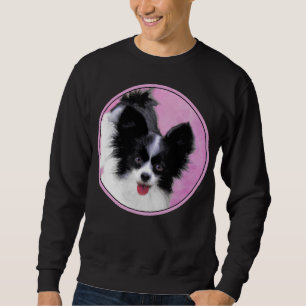 Sudadera Pintura de Papillon (blanco y negro) - Arte de per