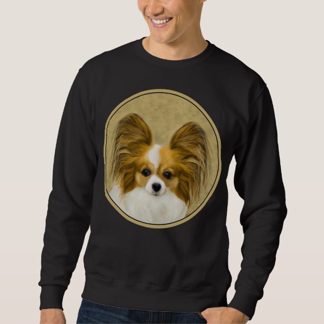 Sudadera Pintura de Papillon (Hound Tri) - Arte original de (Anverso)