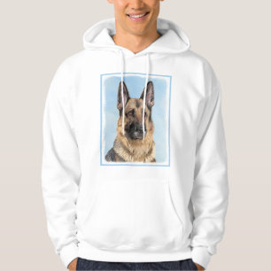 Sudadera Pintura de pastor alemán - Arte de perro original 