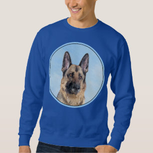 Sudadera Pintura de pastor alemán - Arte de perro original 