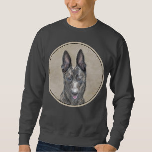 Sudadera Pintura de Pastor Holandés - Arte de Perro Origina