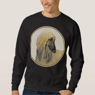 Sudadera Pintura de perro afgano - Arte de perro original l
