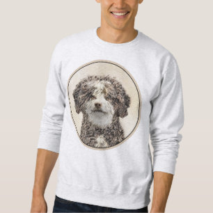 Sudadera Pintura de Perro de Agua Español - Arte Perro Orig