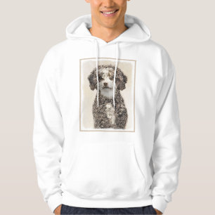 Sudadera Pintura de Perro de Agua Español - Arte Perro Orig