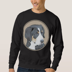 Sudadera Pintura de perro de montaña de Bernese - Arte de p