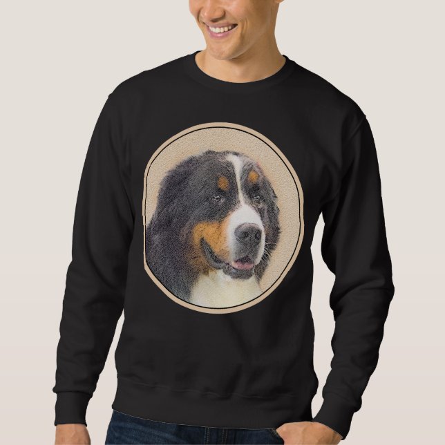 Sudadera Pintura de perro de montaña de Bernese - Arte de p (Anverso)