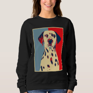 Sudadera Pintura de perro Silhouette de época Dalmatian
