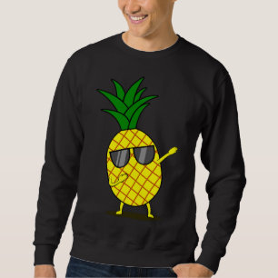 Sudadera Pintura de piña amarilla - Fruta de baile divertid