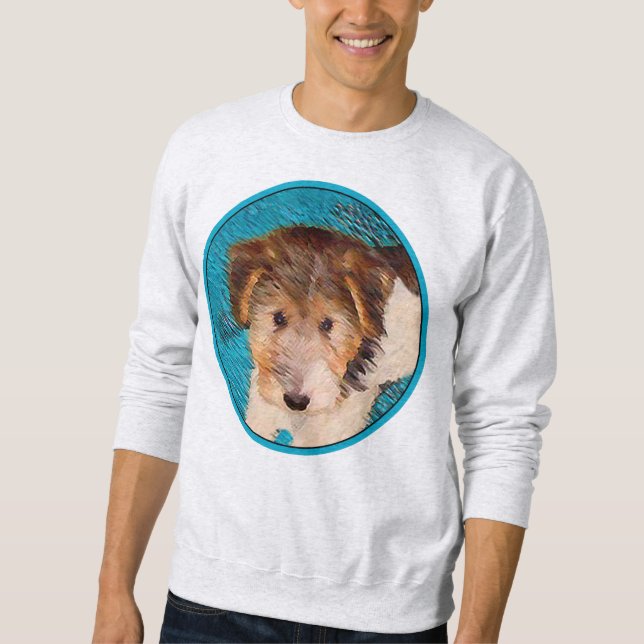 Sudadera Pintura de pipa de Fox Terrier - Arte Perro Origin (Anverso)