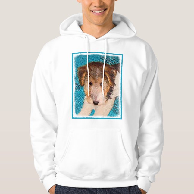 Sudadera Pintura de pipa de Fox Terrier - Arte Perro Origin (Anverso)