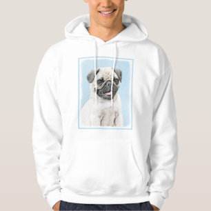 Sudadera Pintura de pug - Arte de perro original lindo