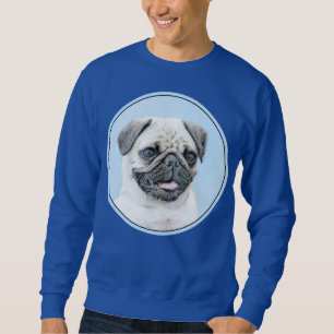 Sudadera Pintura de pug - Arte de perro original lindo