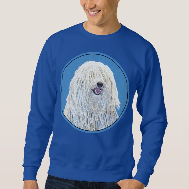 Sudadera Pintura de puli - Arte de perro original lindo (Anverso)