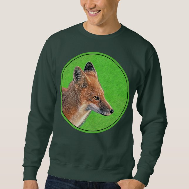 Sudadera Pintura de Red Fox - Arte de vida salvaje original (Anverso)
