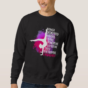 Sudadera Pintura de salpicaduras de palabra de gimnasia Gim