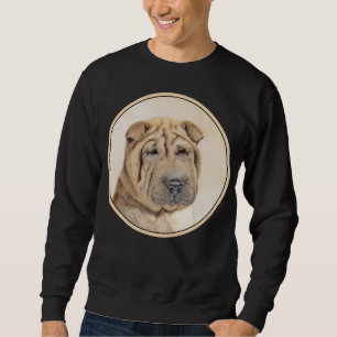 Sudadera Pintura de Shar Pei - Arte de Perro Original Lindo