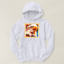 Sudadera Pintura de una asombrosa cara de águilas. ¡Hazte c