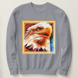 Sudadera Pintura de una asombrosa cara de águilas. ¡Hazte c