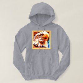 Sudadera Pintura de una asombrosa cara de águilas. ¡Hazte c