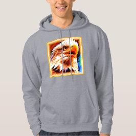 Sudadera Pintura de una asombrosa cara de águilas. ¡Hazte c