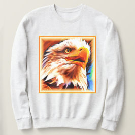 Sudadera Pintura de una asombrosa cara de águilas. ¡Hazte c