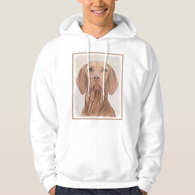 Sudadera Pintura de Vizsla - arte original lindo del perro (Anverso)