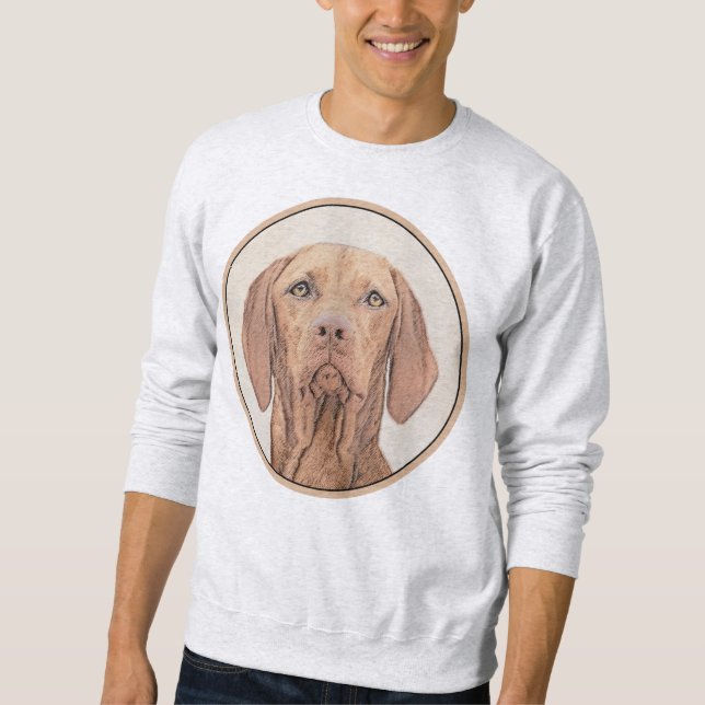 Sudadera Pintura de Vizsla - Arte Perro Original. (Anverso)