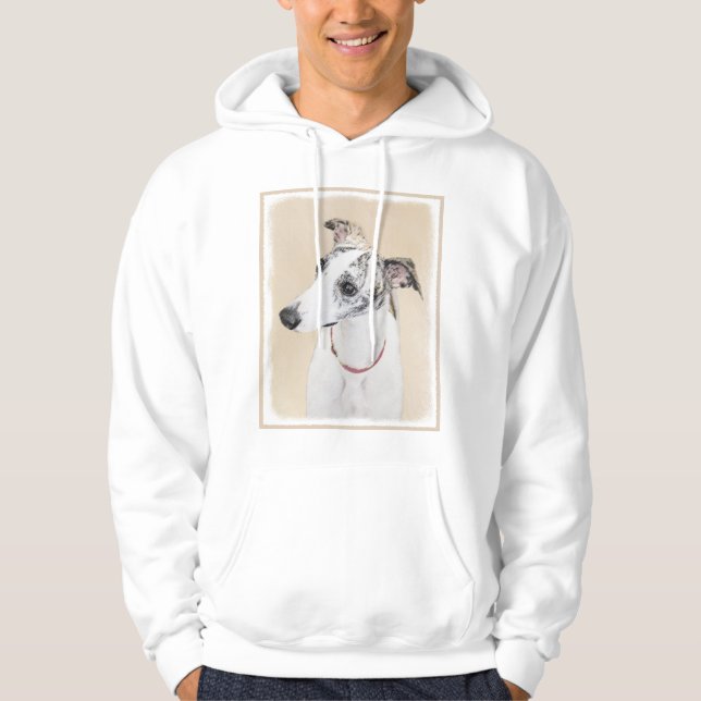 Sudadera Pintura de Whippet - Arte Cute Original Perro (Anverso)