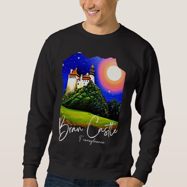 Sudadera Pintura del castillo de Bran Transilvania hogar de (Anverso)