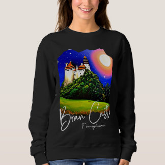 Sudadera Pintura del castillo de Bran Transilvania hogar de